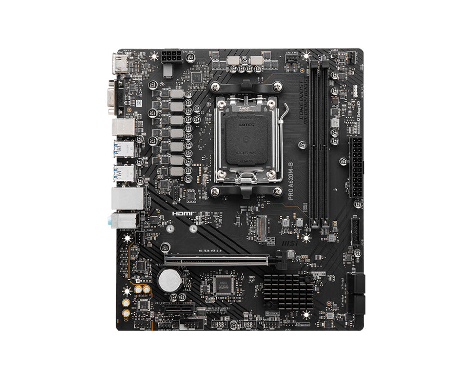 MSI PRO A620M-B motherboard AMD A620 Socket AM5 micro ATX
