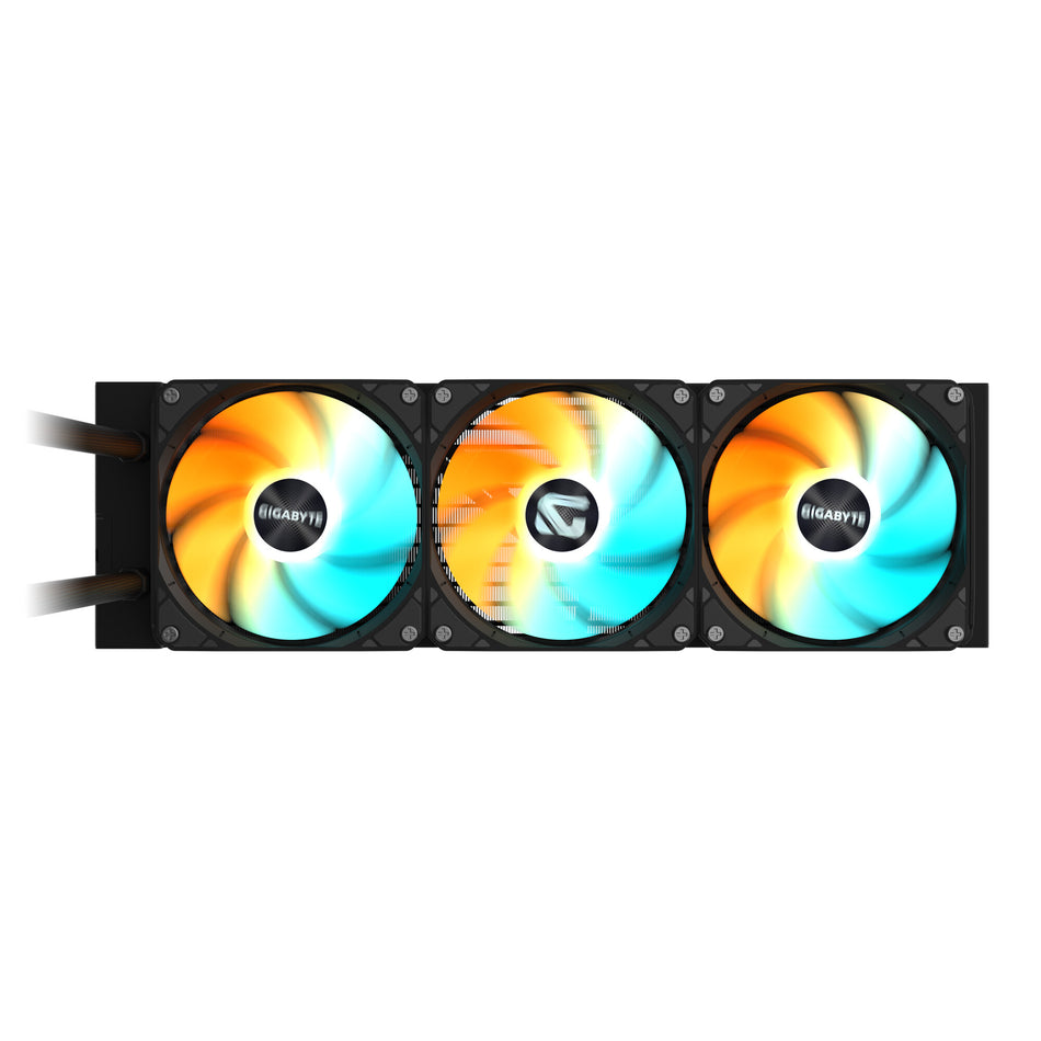 GIGABYTE GAMING 360 Liquid CPU Cooler- 3x120mm ARGB Fans, slide-in interlocking mechanism, DAISY-CHAIN, Intel LGA 1851 and AMD AM5 Compatible