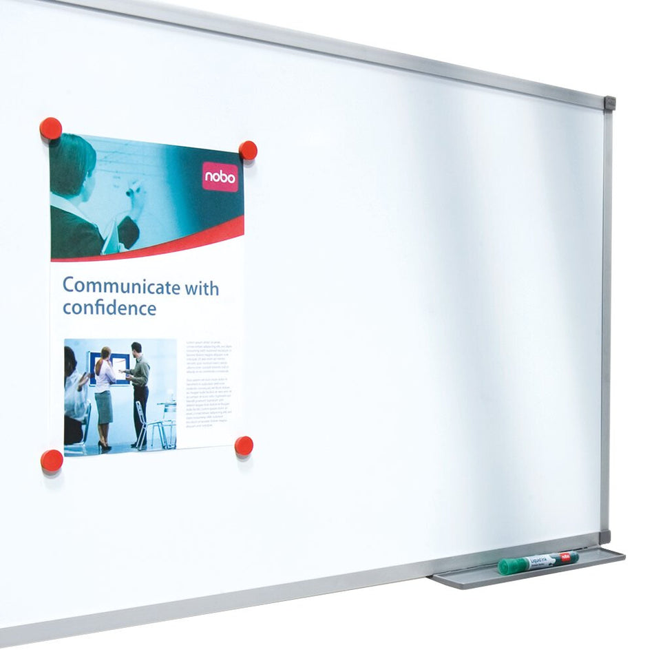 Nobo Basic Steel Magnetic Whiteboard 2400x1200mm with Basic Trim