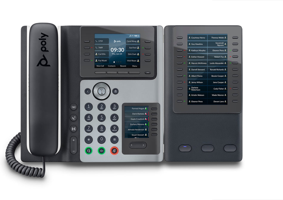 POLY Edge E400 IP Phone and PoE-enabled