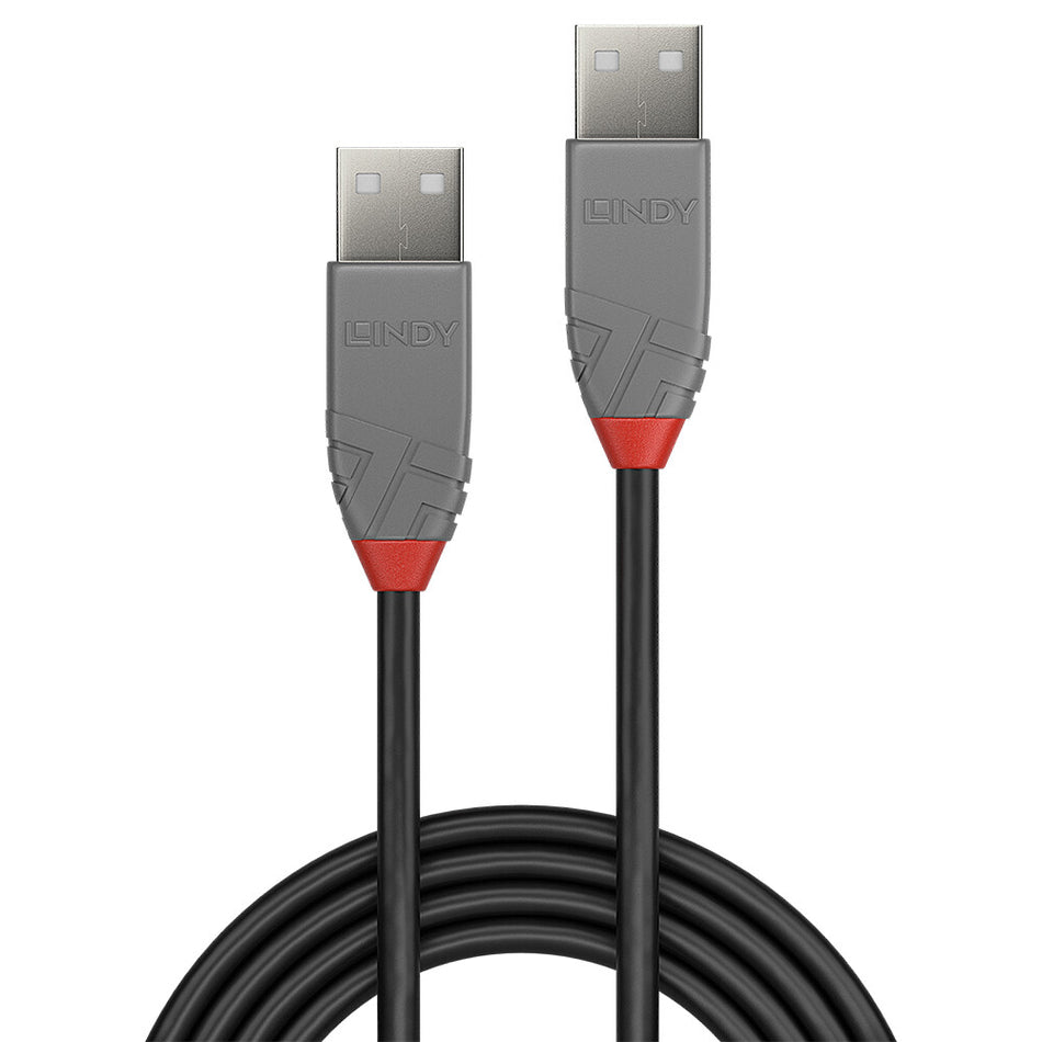 Lindy 1m USB 2.0 Type A to A Cable, Anthra Line