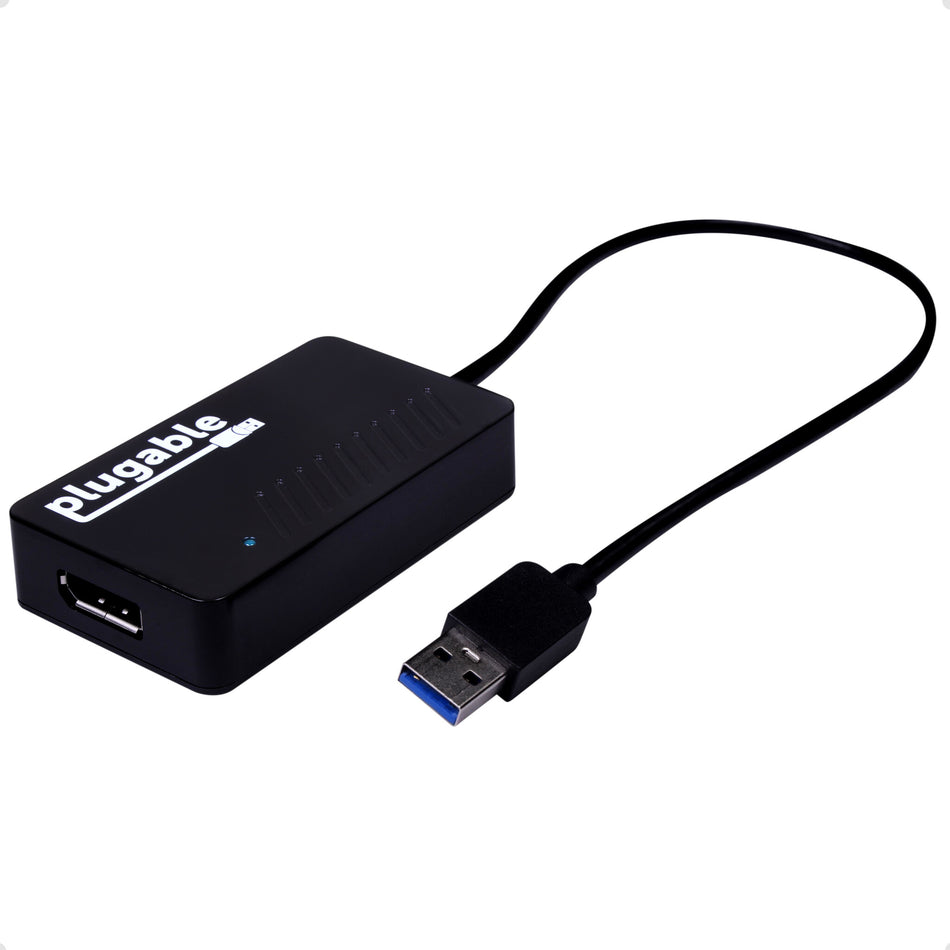 Plugable Technologies USB 3.0 to DisplayPort 4K DisplayLink Video Graphics Adapter for Multiple Monitors up to 3840x2160 Supports Windows, Mac, and ChromeOS