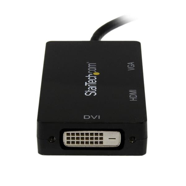 StarTech.com Travel A/V Adapter: 3-in-1 Mini DisplayPort to VGA DVI or HDMI Converter