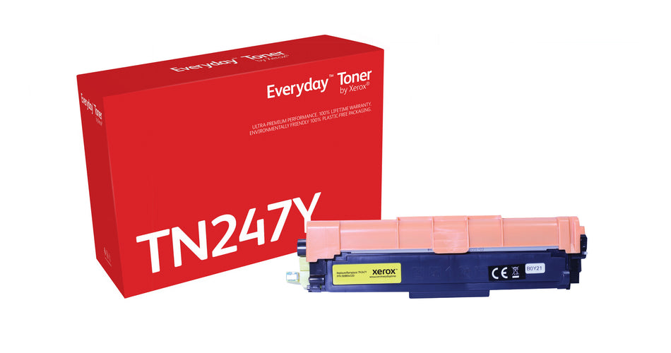 Everyday ™ Yellow Toner by Xerox compatible with Brother TN247Y, High capacity