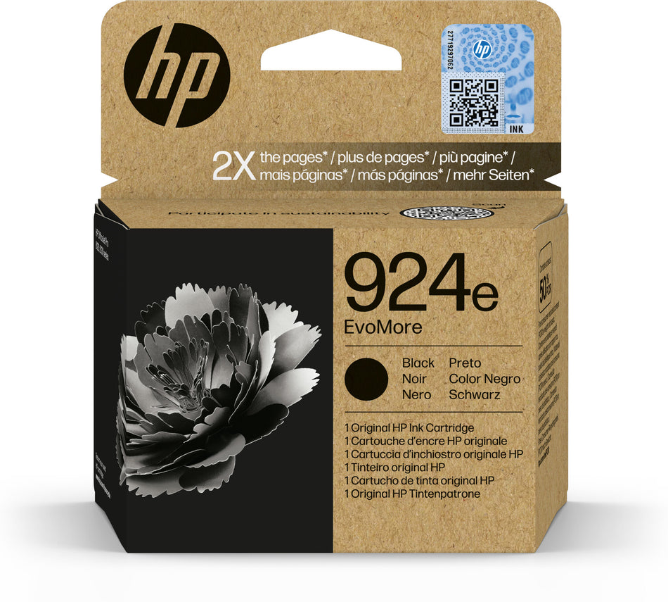 HP 924e EvoMore Black Original Ink Cartridge