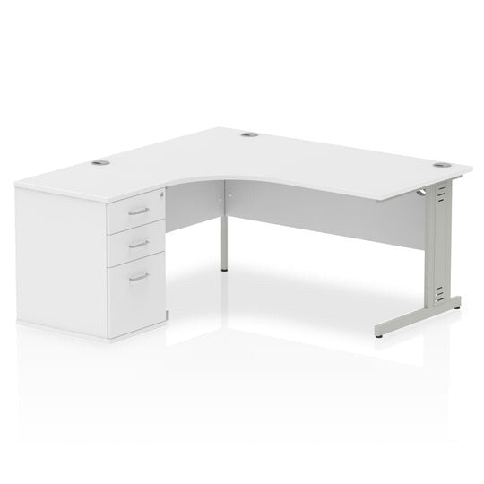 Dynamic Impulse Left Crescent Desk Workstation