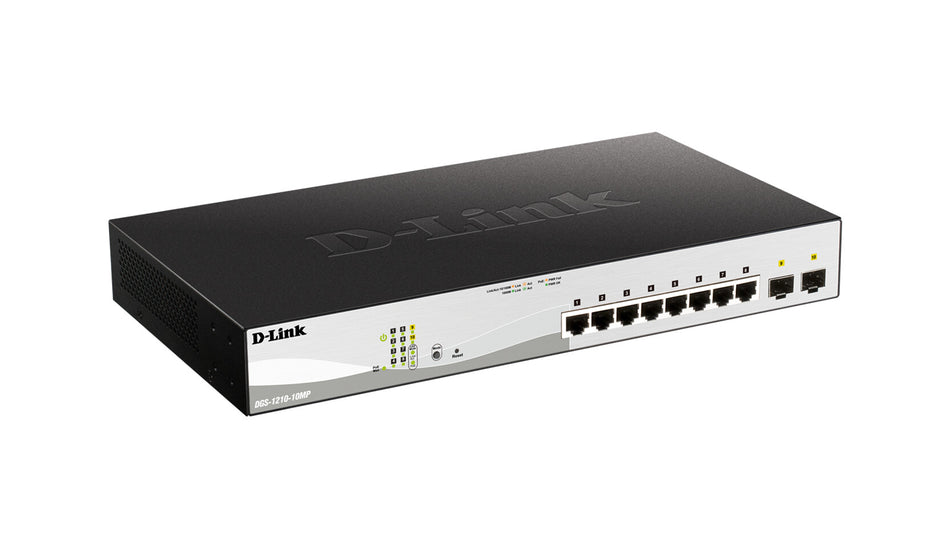 D-Link DGS-1210-10MP network switch Managed L2/L3 Gigabit Ethernet (10/100/1000) Power over Ethernet (PoE) Black