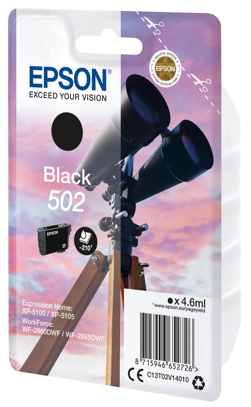 Epson Singlepack Black 502 Ink