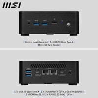 MSI Cubi NUC 1M Intel Core 5 120U Desktop PC, NUC, SFF, Mini Computer, HTPC, (16GB RAM, 512GB Storage, Windows 11 PRO), Intel Graphics/DDR5/Dual ThunderBolt 4/Dual HDMI/Dual LAN/WiFi 6E/BT 5.3/VESA