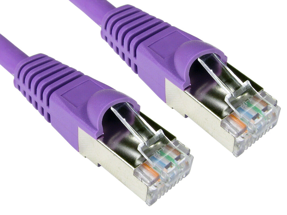 Cables Direct Cat6a, 5m networking cable Violet S/FTP (S-STP)