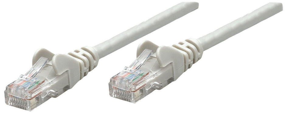 Intellinet Network Patch Cable, Cat6A, 20m, Grey, Copper, S/FTP, LSOH / LSZH, PVC, RJ45, Gold Plated Contacts, Snagless, Booted, Lifetime Warranty, Polybag