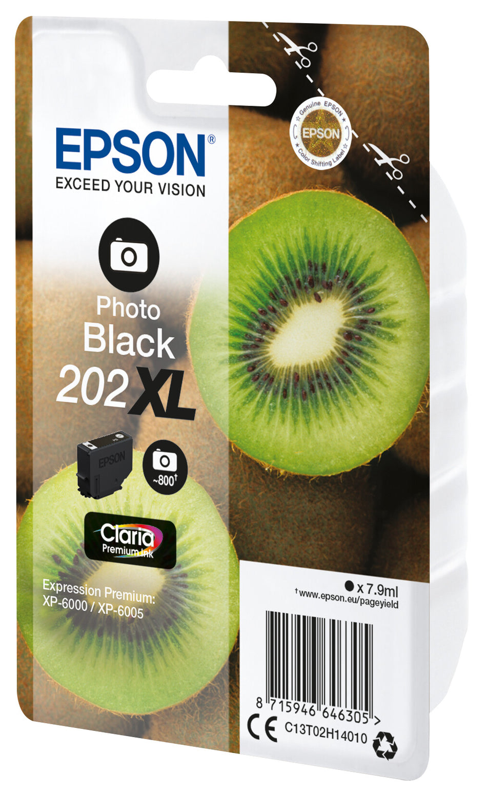 Epson Kiwi Singlepack Photo Black 202XL Claria Premium Ink