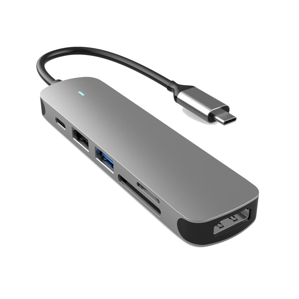 PREVO C605A laptop dock/port replicator Wired USB 3.2 Gen 1 (3.1 Gen 1) Type-C Silver