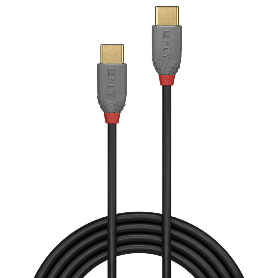 Lindy 2m USB 2.0 Type C to C Cable, Anthra Line