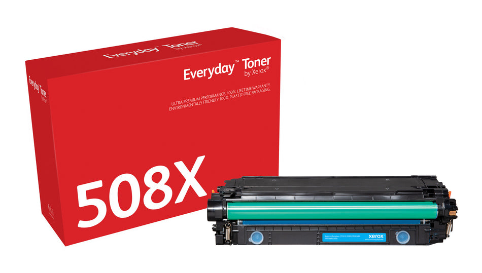 Everyday ™ Cyan Toner by Xerox compatible with HP 508X (CF361X), High capacity