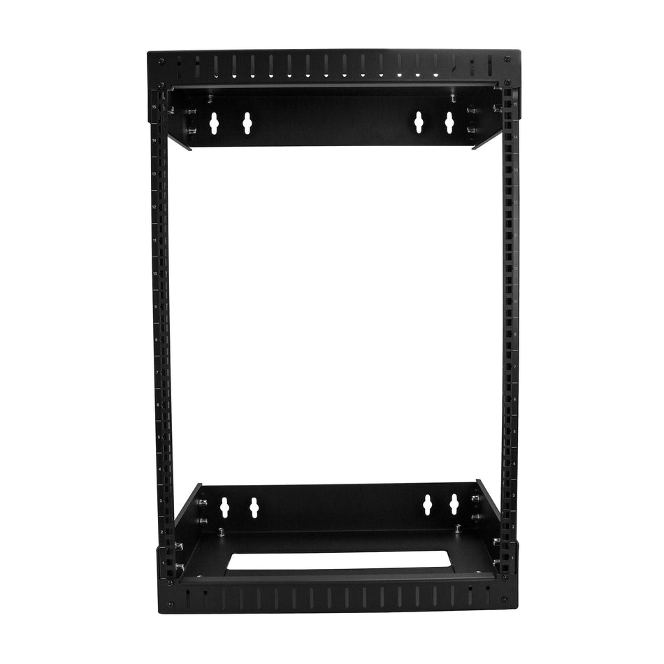 StarTech.com 15U 19" Wall Mount Network Rack - Adjustable Depth 12-20" 2 Post Open Frame Server Room Rack for AV/Data/ IT Communication/Computer Equipment/Switch w/Cage Nuts & Screws