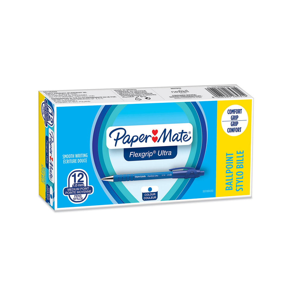 Papermate Paper Mate FlexGrip Ultra Retractable Ballpoint Pens, Medium Point (1.0mm)