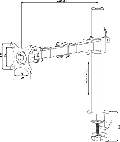 iiyama Simple and functional single desktop arm