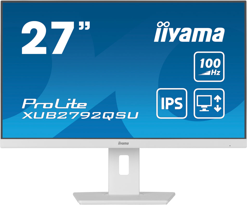 iiyama ProLite XUB2792QSU-W6 computer monitor 68.6 cm (27") 2560 x 1440 pixels Wide Quad HD LED White