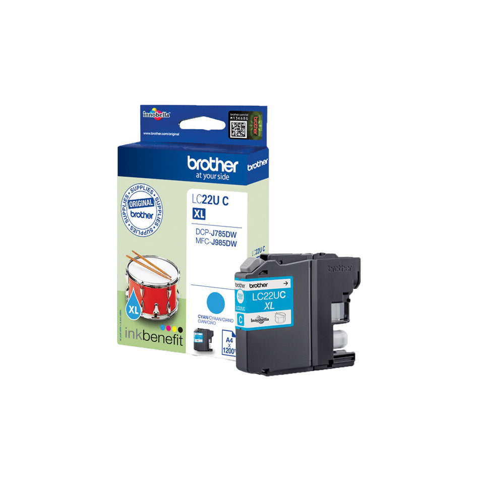 Brother LC22UC ink cartridge 1 pc(s) Original Cyan