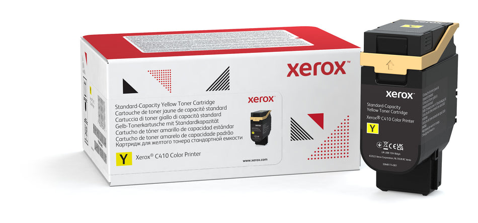 Xerox Genuine ® C410 Color Printer/VersaLink® C415 Color Multifunction Printer Yellow Standard capacity Toner Cartridge (2000 Pages) - 006R04680