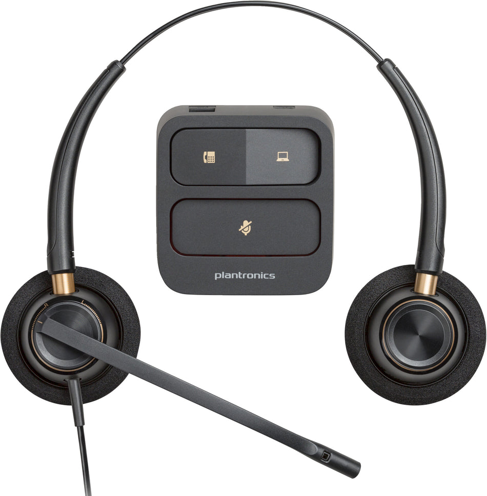 POLY EncorePro 520 Binaural Headset +Quick Disconnect