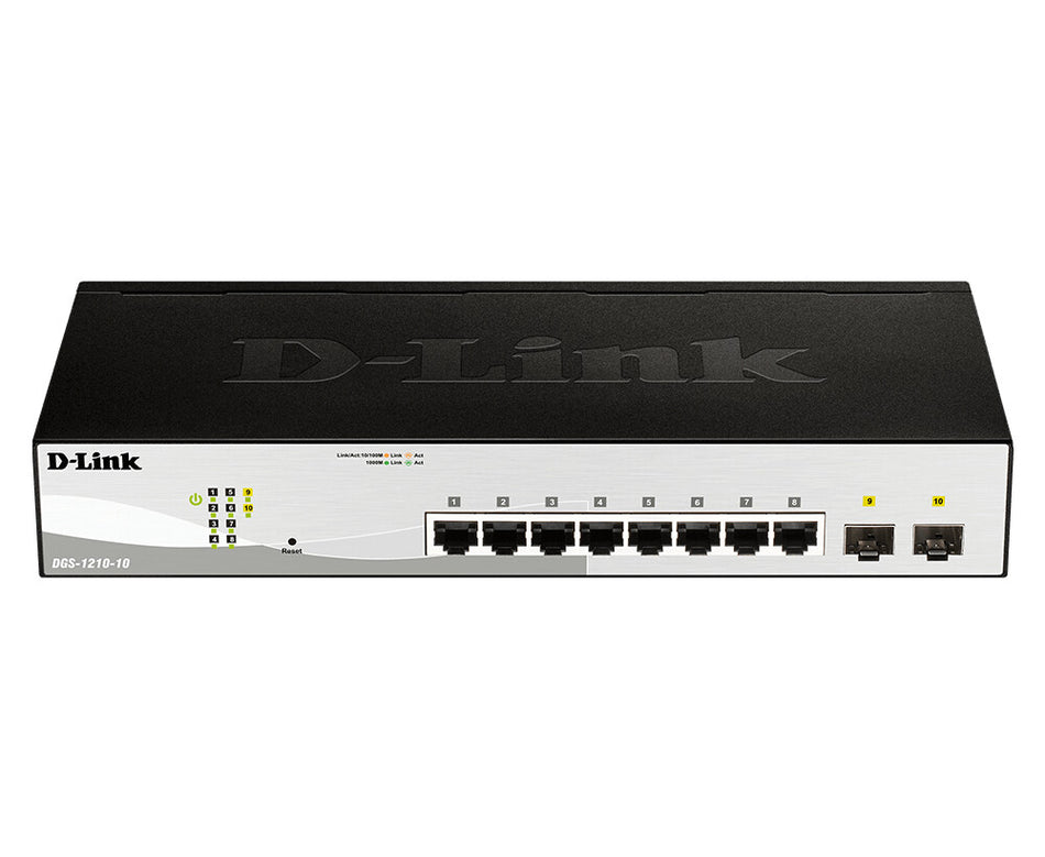 D-Link 10-Port Gigabit Smart Managed Switch with 2 SFP ports