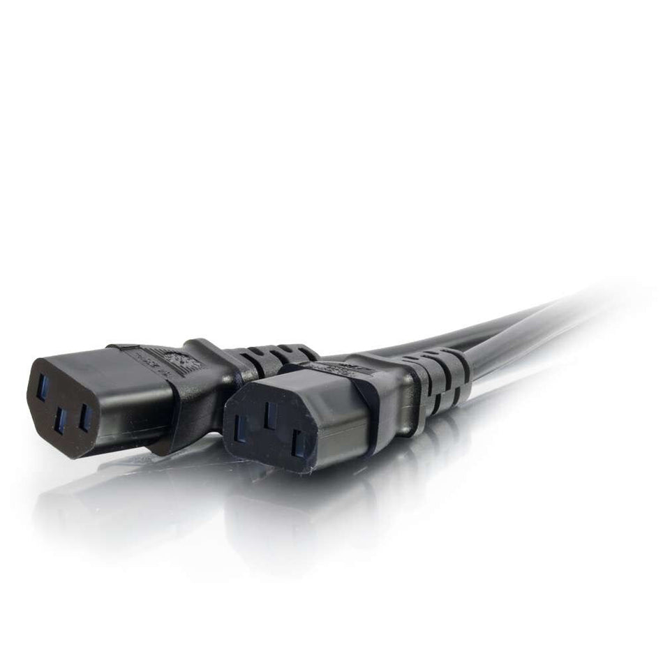 C2G Cbl/3m BS 1363 to 2x C13 Y-Cable Black