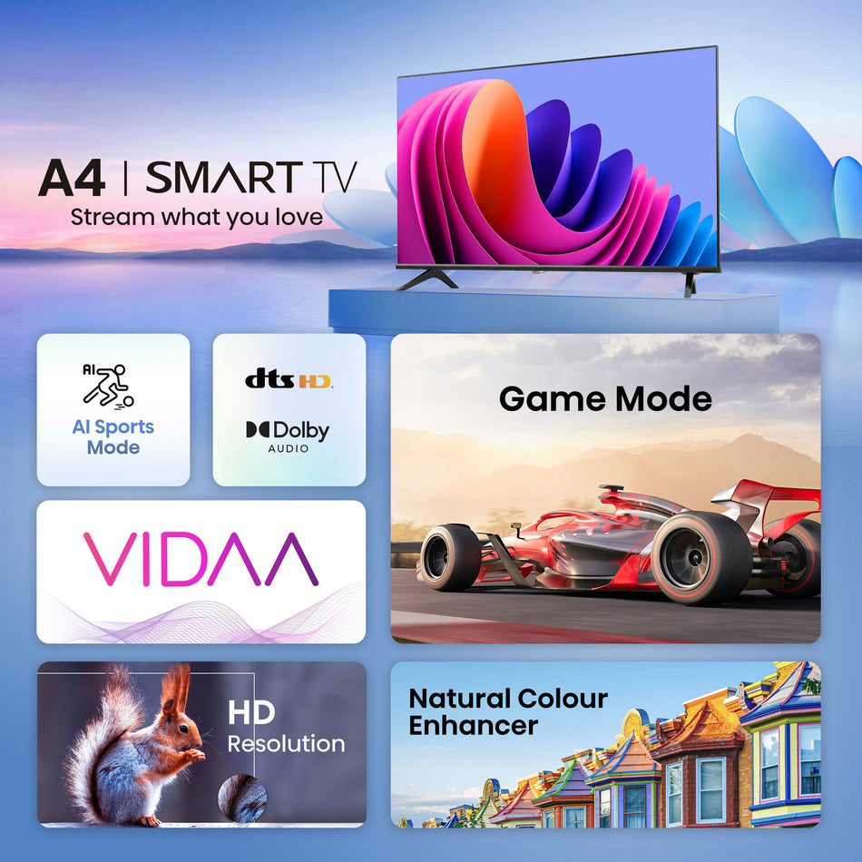 Hisense 40A4NTUK TV 101.6 cm (40") Full HD Smart TV Wi-Fi Black 200 cd/m²