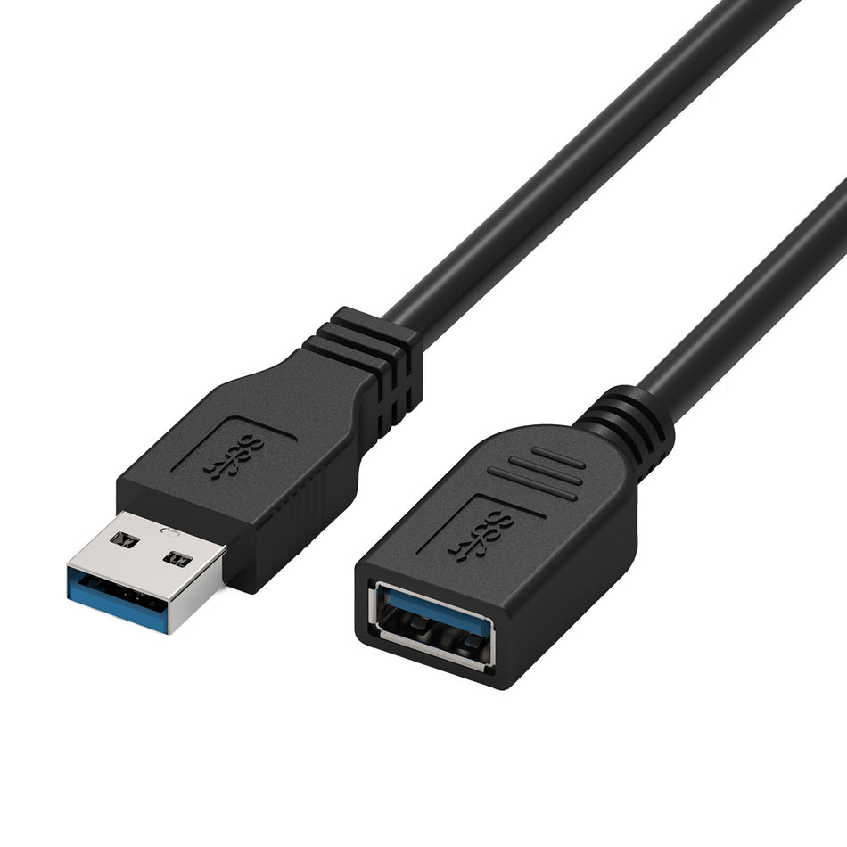 PREVO USBM-USBF-5M-3.0 USB cable USB 3.2 Gen 1 (3.1 Gen 1) USB A Black