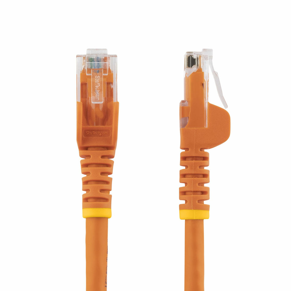 StarTech.com 3m CAT6 Ethernet Cable - Orange CAT 6 Gigabit Ethernet Wire -650MHz 100W PoE RJ45 UTP Network/Patch Cord Snagless w/Strain Relief Fluke Tested/Wiring is UL Certified/TIA