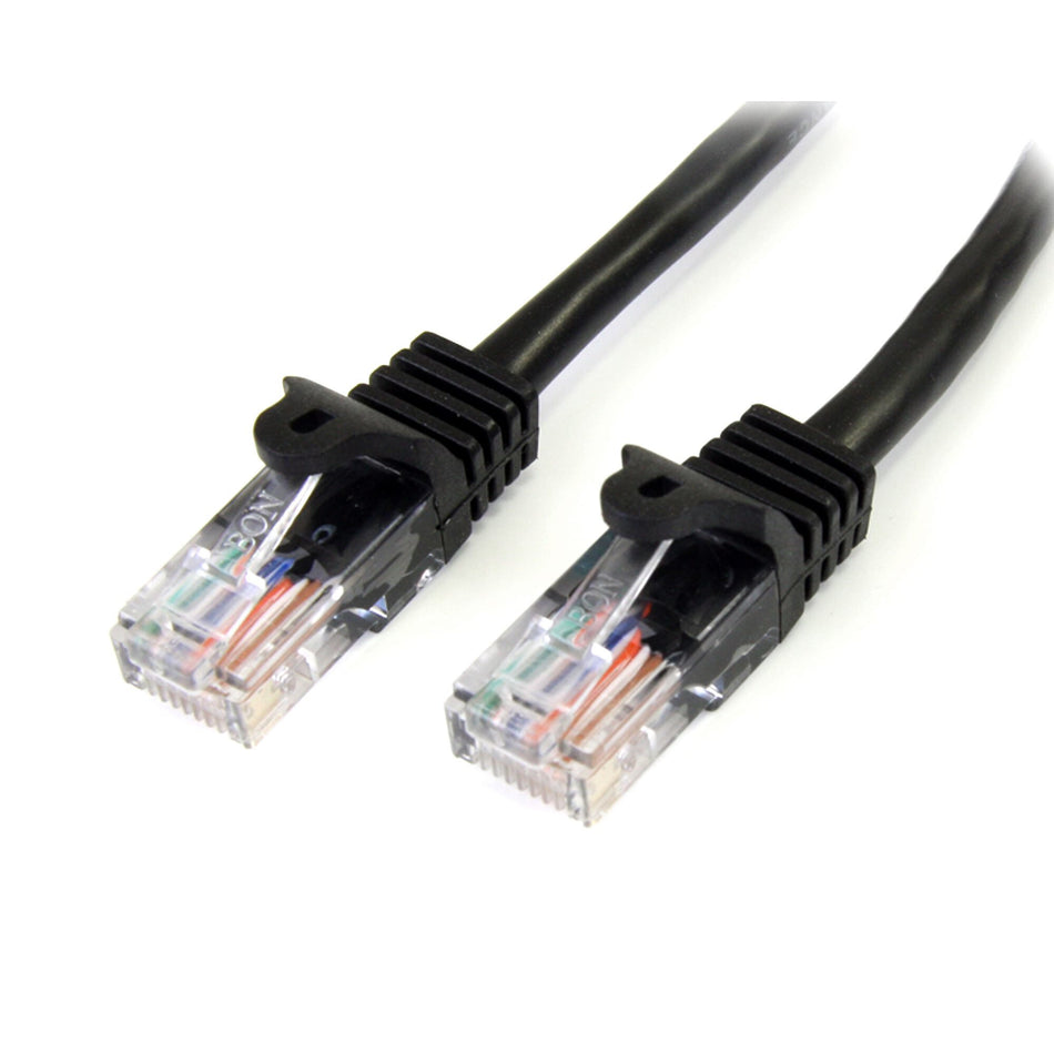 StarTech.com Cat5e Patch Cable with Snagless RJ45 Connectors - 3m, Black