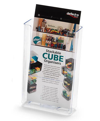 Deflecto 76001 literature rack 1 shelves Transparent