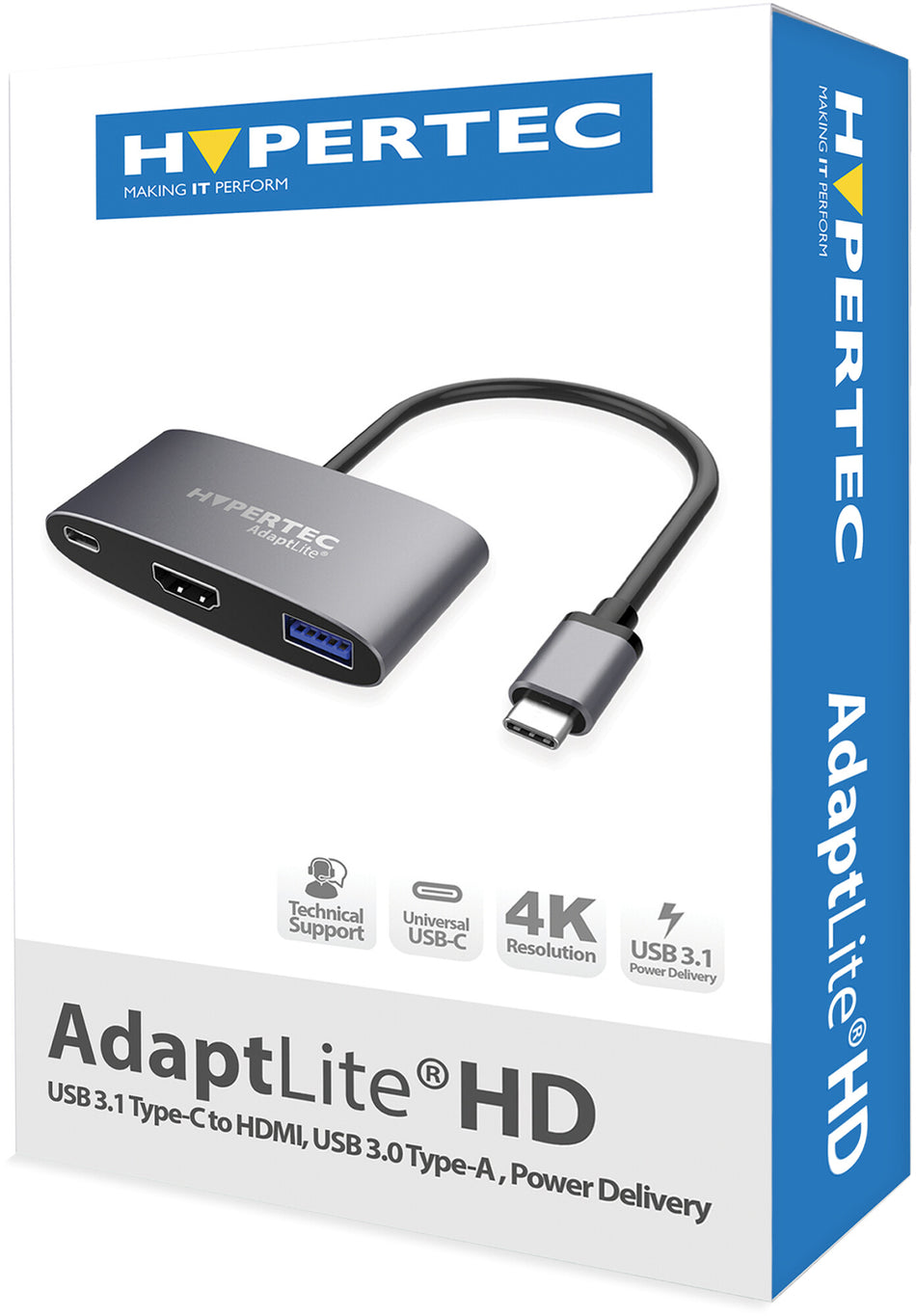 Hypertec AdaptLite VGA Wired USB 3.2 Gen 1 (3.1 Gen 1) Type-C Anthracite, Silver