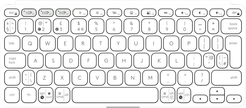 Logitech Keys-To-Go 2 keyboard Universal Bluetooth QWERTY UK English White