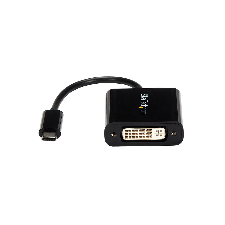 StarTech.com USB C to DVI Adapter - Black - 1920x1200 - USB Type C Video Converter for Your DVI D Display/Monitor/Projector - Upgraded Version is CDP2DVIEC