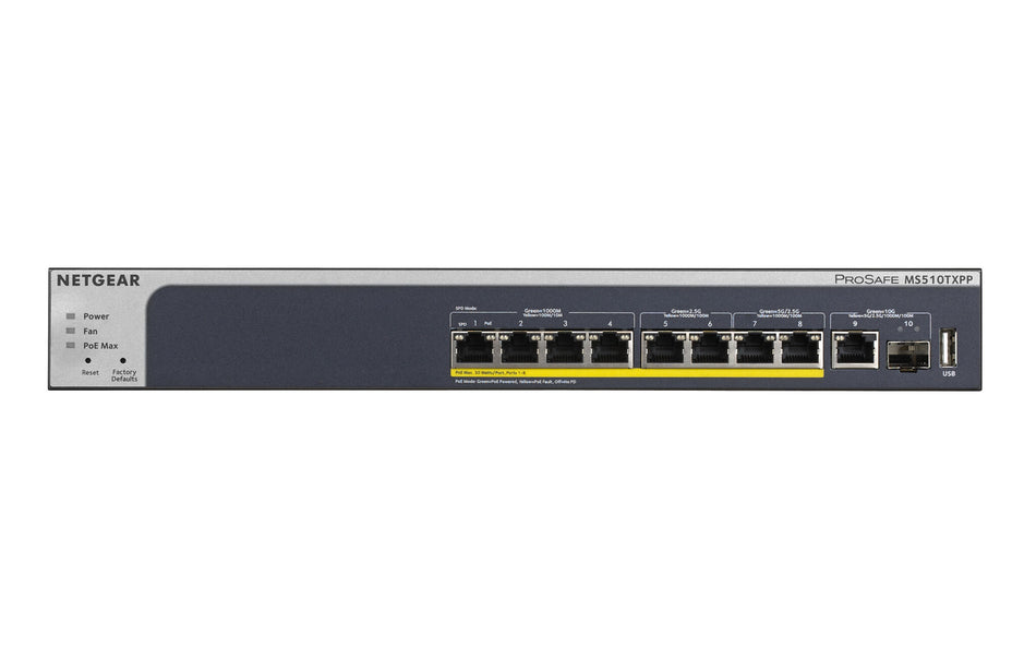 NETGEAR MS510TXPP Managed L2/L3/L4 10G Ethernet (100/1000/10000) Power over Ethernet (PoE) Grey