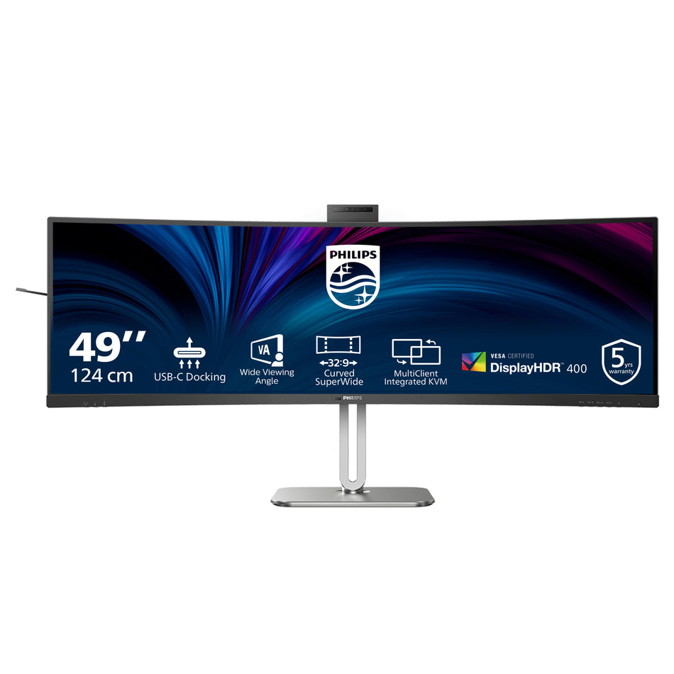 Philips 5000 series 49B2U5900CH/00 computer monitor 124 cm (48.8") 5120 x 1440 pixels Dual QHD LCD Black