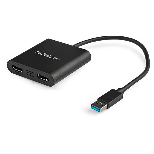 StarTech.com USB 3.0 to Dual HDMI Adapter, USB to 2x HDMI Monitor Converter for Windows (no support for macOS/ChromeOS/Linux) - TAA