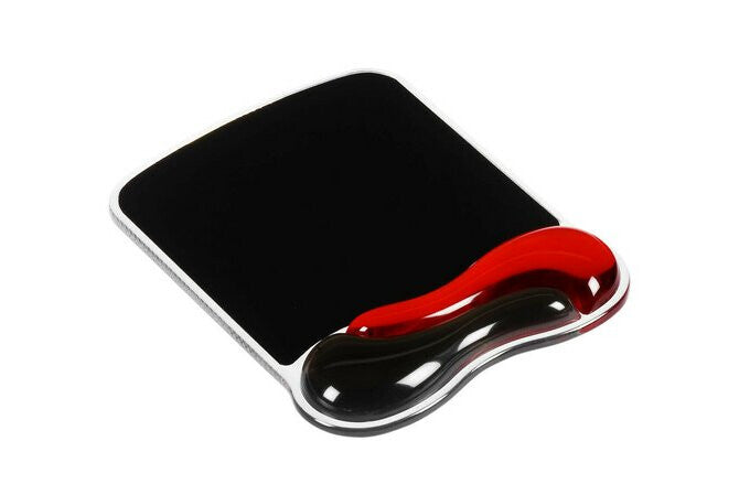 Kensington Duo Gel Mouse Pad with Integrated Wrist Support - Red/Black