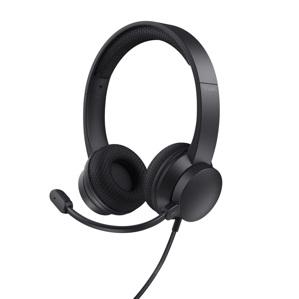 Trust HS-260 Headset Wired Neck-band Office/Call center USB Type-A Black