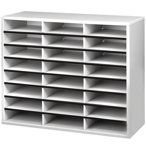 Fellowes 25041 literature rack 24 shelves Grey, White