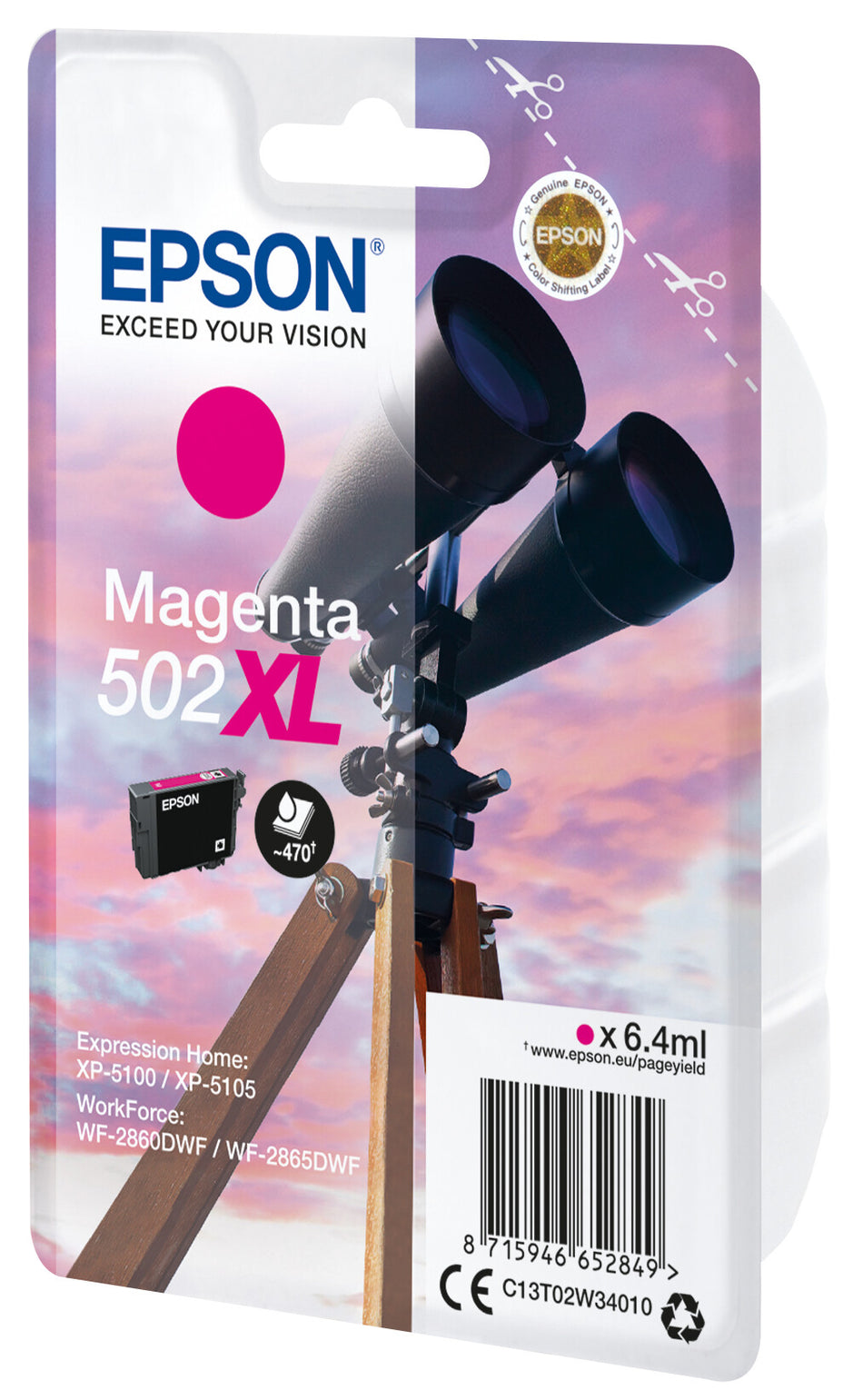 Epson Singlepack Magenta 502XL Ink