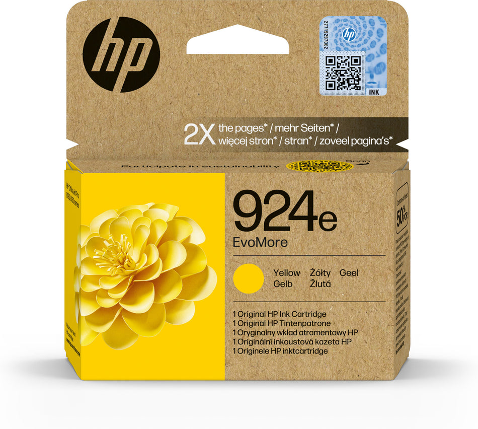 HP 924e EvoMore Yellow Original Ink Cartridge