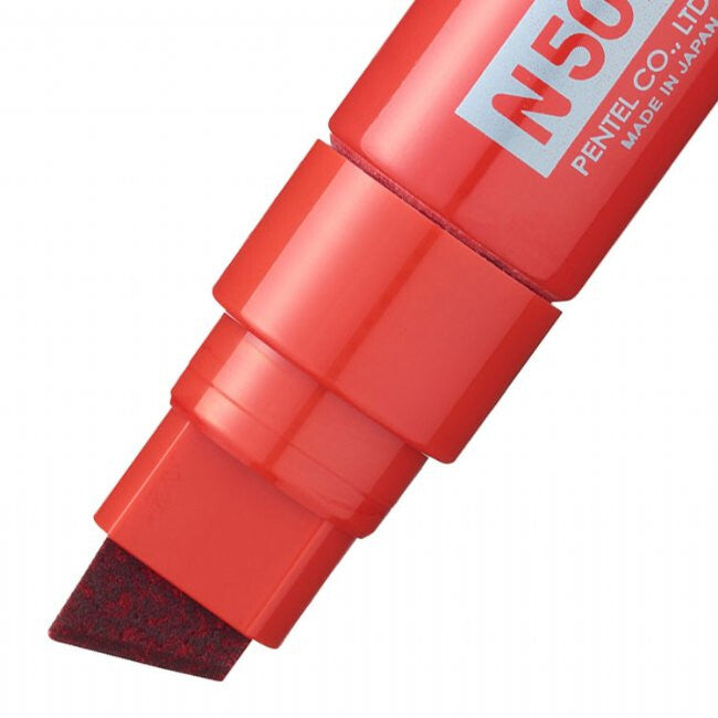 Pentel N50XL permanent marker Chisel tip Red 6 pc(s)