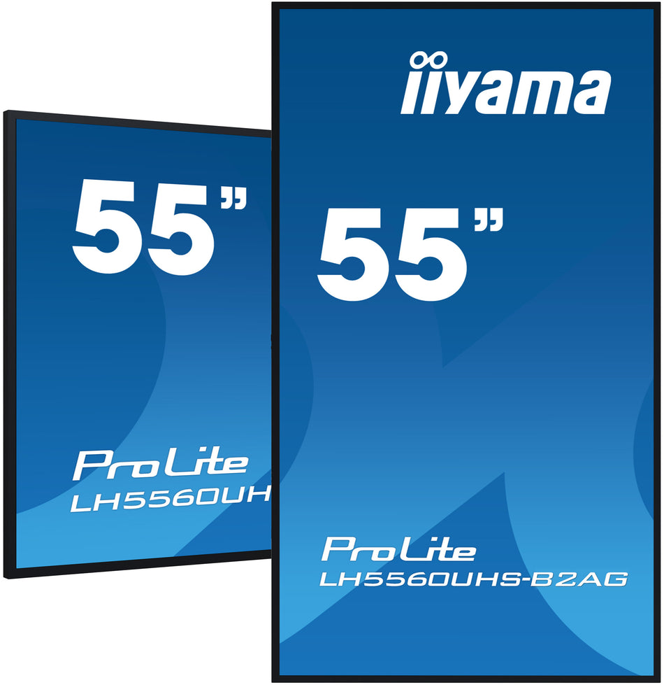 iiyama 55" 4K UHD professional digital signage display with advanced control and connectivity options