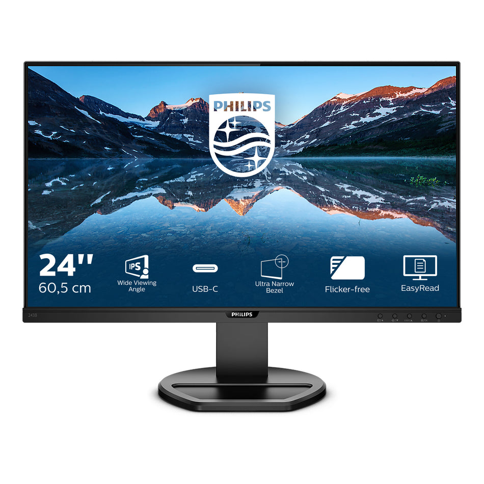 Philips B Line 243B9/00 computer monitor 60.5 cm (23.8") 1920 x 1080 pixels Full HD LED Black