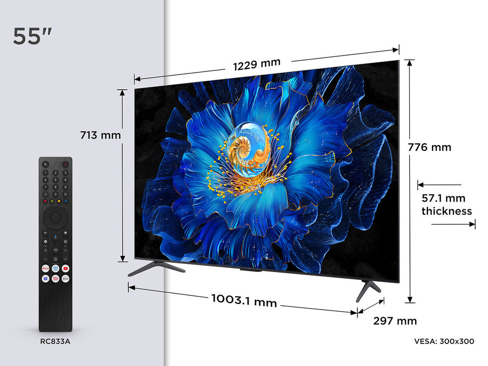 TCL C6KS 55C6KS-UK TV 139.7 cm (55") 4K Ultra HD Smart TV Wi-Fi Metallic