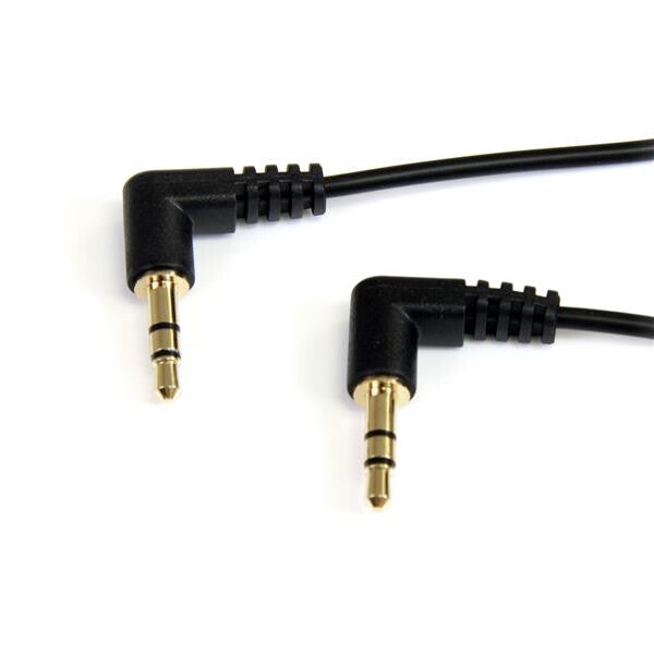 StarTech.com 6 ft Slim 3.5mm Right Angle Stereo Audio Cable - M/M