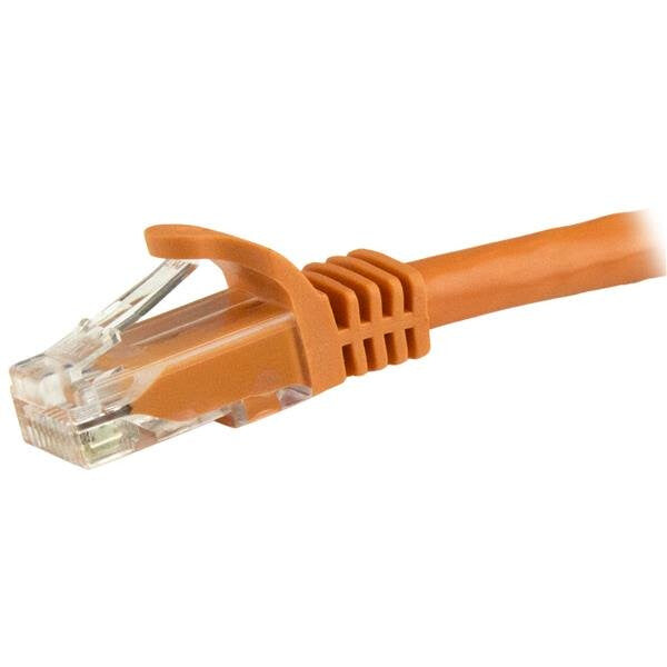 StarTech.com 5m CAT6 Ethernet Cable - Orange CAT 6 Gigabit Ethernet Wire -650MHz 100W PoE RJ45 UTP Network/Patch Cord Snagless w/Strain Relief Fluke Tested/Wiring is UL Certified/TIA